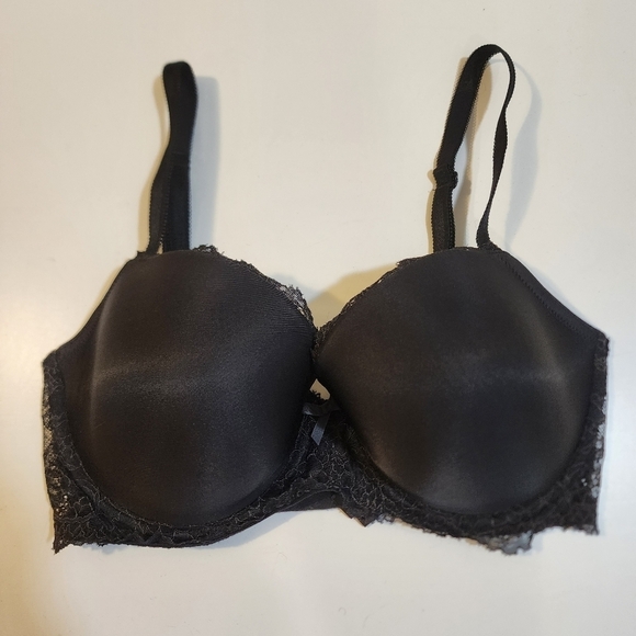 Victoria's Secret black Dream Angles Lined Demi Black Bra Size 32DDD - Picture 2 of 8